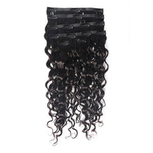 Load image into Gallery viewer, Seamless PU Clip In Deep Wave Hair Extensions