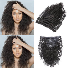 Load image into Gallery viewer, Kinky Curly Clip In Hair Extensions