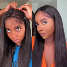 Load image into Gallery viewer, Seamless PU Clip In Yaki Hair Extensions