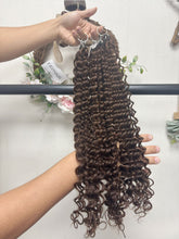 Load image into Gallery viewer, Color 4# Deep Wave Crochet Human Hair Extensions