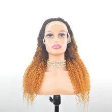 Load image into Gallery viewer, 1b/4/Golden Jerry Curly 13x4 Lace Front Wig