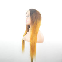 Load image into Gallery viewer, 1b/4/Golden Straight 13x4 Lace Front Wig