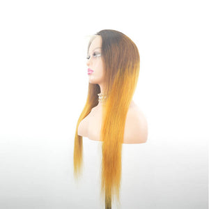 1b/4/Golden Straight 13x4 Lace Front Wig
