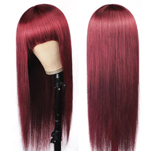 Load image into Gallery viewer, 99J Straight Wig With Bangs