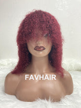 Load image into Gallery viewer, 99j Burgundy Water Wave Bang Wig