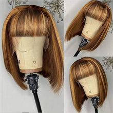 Load image into Gallery viewer, Highlight Straight bob wig with bangs