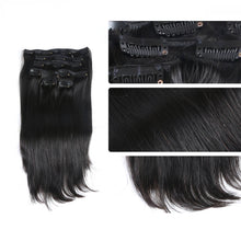 Load image into Gallery viewer, Clip In Straight Hair Extensions