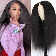 Load image into Gallery viewer, V Part Kinky Straight Wig