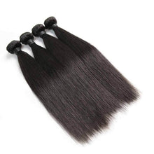 Load image into Gallery viewer, Straight Hair 4 Bundles With 4x4 Lace Closure