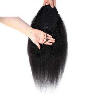 Customize Ponytail Hair Kinky Straight