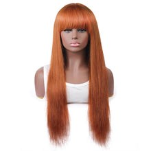 Load image into Gallery viewer, Ginger Straight Wig With Bangs