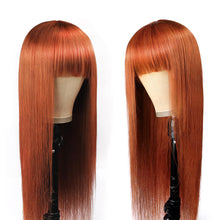 Load image into Gallery viewer, Ginger Straight Wig With Bangs