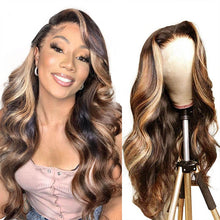 Load image into Gallery viewer, Highlight-4-27-body-wave-lace-frontal-wig-review
