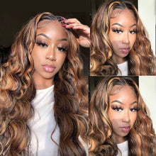 Load image into Gallery viewer, Hightlight-4-27-body-wave-4x4-lace-closure-wig-model
