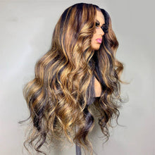 Load image into Gallery viewer, Hightlight-4-27-body-wave-4x4-lace-closure-wig-reviews