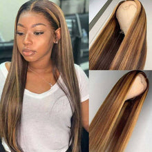 Load image into Gallery viewer, Hightlight4-27-13x4-Lace-Frontal-WigHightlight4-27-13x4-Lace-Frontal-Wig-model