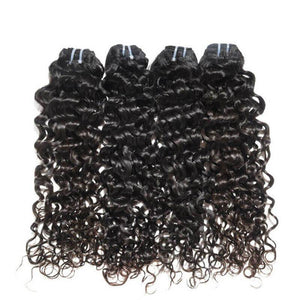 Italian Curly Hair 4 Bundles With 13x4 Lace Frontal