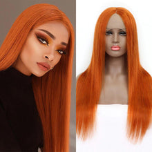 Load image into Gallery viewer, Straight Ginger Lace Wig