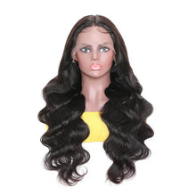 Load image into Gallery viewer, T-part body wave lace frontal wigT-part body wave lace frontal wig front side