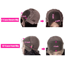 Load image into Gallery viewer, difference of 4x4 lace closure bob wig and 13x4 lace frontal bob wig - favhair