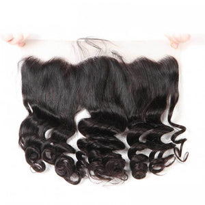 Loose Wave Hair 4 Bundles With 13x4 Lace Frontal