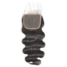 Load image into Gallery viewer, Body Wave Hair 4 Bundles With 4x4 Lace Closure
