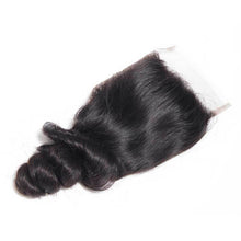 Load image into Gallery viewer, Loose Wave Hair 4 Bundles With 4x4 Lace Closure