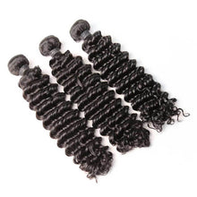 Load image into Gallery viewer, Deep Wave Hair 3 Bundles with 13x4 Frontal