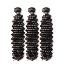 Load image into Gallery viewer, Deep Wave Hair 3 Bundles with 13x4 Frontal