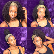 Load image into Gallery viewer, kinky curly headband wig favhair model
