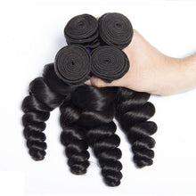 Load image into Gallery viewer, Loose Wave Hair 4 Bundles With 13x4 Lace Frontal