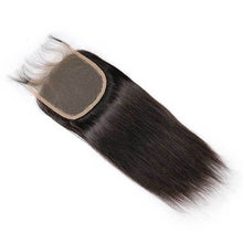 Load image into Gallery viewer, Straight Hair 4 Bundles With 4x4 Lace Closure