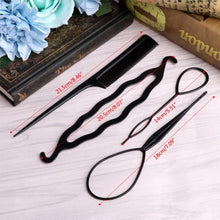 Load image into Gallery viewer, 4Pcs Plastic Hair Loop Styling Hair Braiding Tools