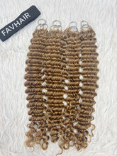 Load image into Gallery viewer, Color 27# Deep Wave Crochet Human Hair Extensions
