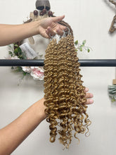 Load image into Gallery viewer, Color 27# Deep Wave Crochet Human Hair Extensions
