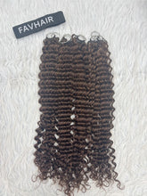 Load image into Gallery viewer, Color 4# Deep Wave Crochet Human Hair Extensions
