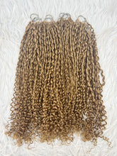 Load image into Gallery viewer, Color 27# Pixel Curly Crochet Human Hair Extensions

