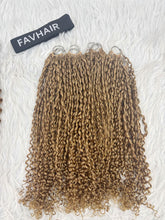Load image into Gallery viewer, Color 27# Pixel Curly Crochet Human Hair Extensions
