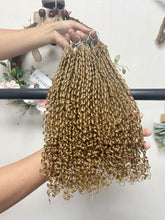 Load image into Gallery viewer, Color 27# Pixel Curly Crochet Human Hair Extensions
