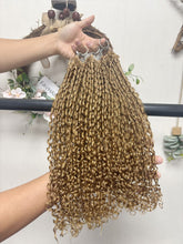 Load image into Gallery viewer, Color 27# Pixel Curly Crochet Human Hair Extensions
