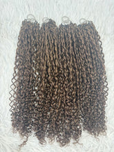 Load image into Gallery viewer, Color 4# Pixel Curly Crochet Human Hair Extensions
