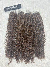 Load image into Gallery viewer, Color 4# Pixel Curly Crochet Human Hair Extensions
