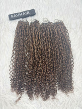 Load image into Gallery viewer, Color 4# Pixel Curly Crochet Human Hair Extensions
