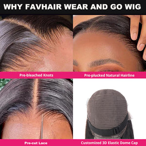 13X4 Lace Frontal Kinky Straight Wear And Go Glueless Wig