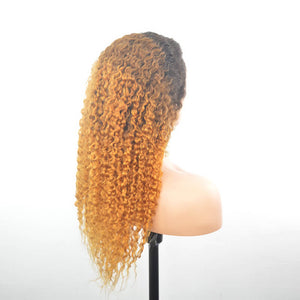 1b/4/Golden Jerry Curly 13x4 Lace Front Wig
