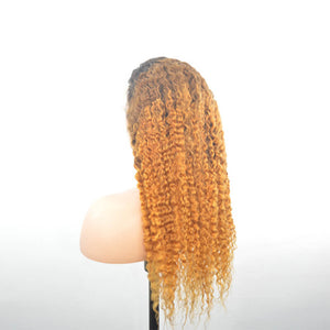 1b/4/Golden Jerry Curly 13x4 Lace Front Wig