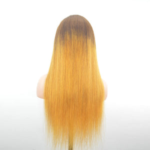 1b/4/Golden Straight 13x4 Lace Front Wig