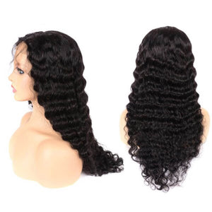 4x4 Lace Closure Wig Deep Wave Wig