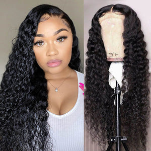 4x4 Lace Closure Wig Deep Wave Wig