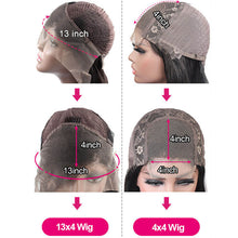 Load image into Gallery viewer, favhair 4x4 lace wig vs 13x4 front wig inside
